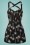Collectif Clothing - 50s Mahina Vintage Palm Playsuit in Black 3
