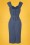 Collectif Clothing - Marlene Pencil Dress Années 50 en Bleu Marine 4