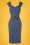 Collectif Clothing - Marlene Pencil Dress Années 50 en Bleu Marine 2
