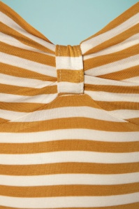 Steady Clothing - 50s Sweetheart Sleeveless Top in Mustard and Ivory 3