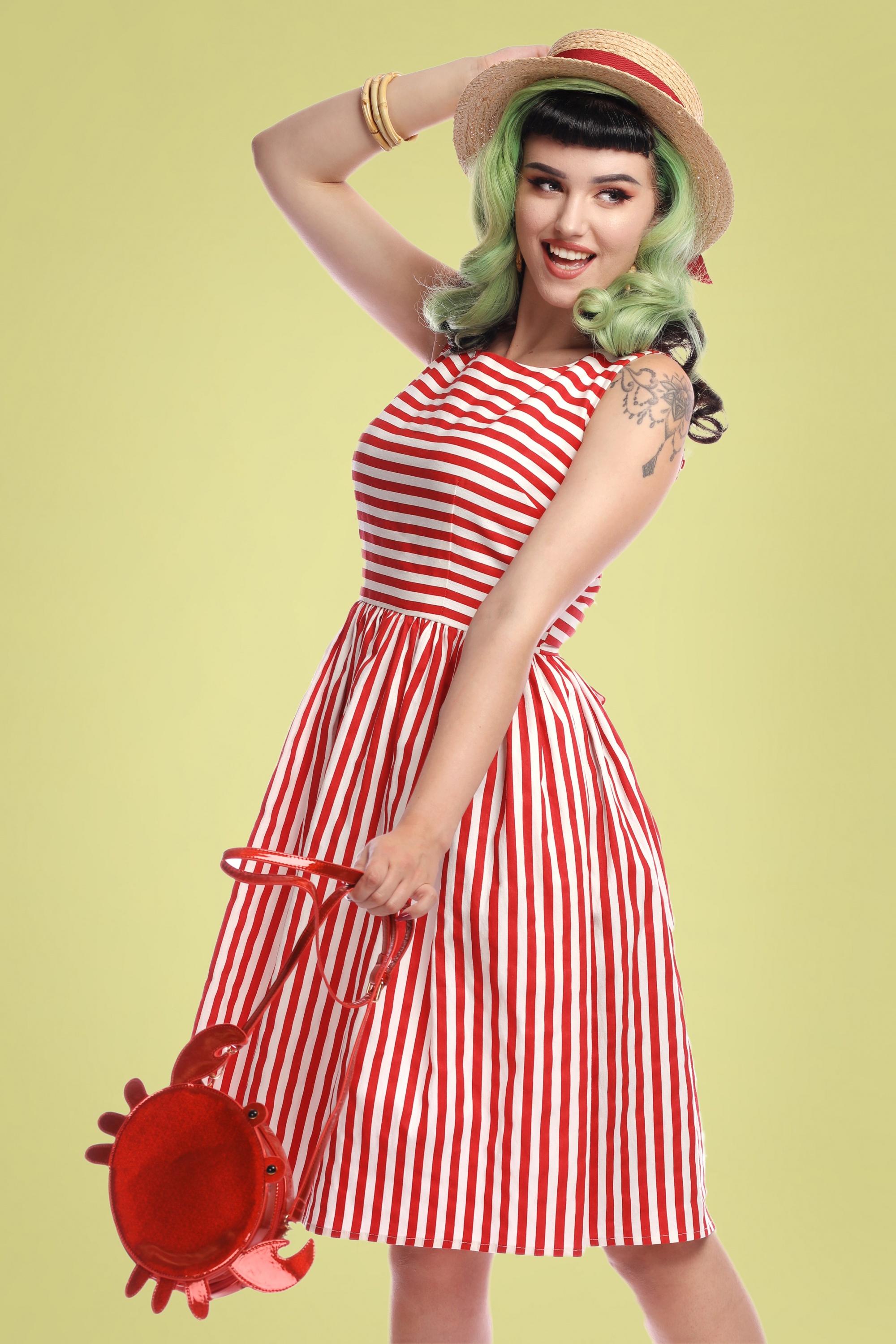 Collectif striped dress best sale