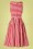 Collectif Clothing - Candice Striped Swing Dress Années 50 en Rouge et Blanc 5