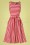 Collectif Clothing - Candice Striped Swing Dress Années 50 en Rouge et Blanc 2