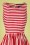 Collectif Clothing - Candice Striped Swing Dress Années 50 en Rouge et Blanc 4