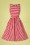 Collectif Clothing - Candice Striped Swing Dress Années 50 en Rouge et Blanc 3