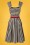 Collectif Clothing - Jill Striped Swing Dress Années 50 en Noir et Blanc 4