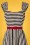 Collectif Clothing - Jill Striped Swing Dress Années 50 en Noir et Blanc 3