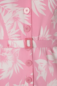 The Seamstress of Bloomsbury - 40s Lisa Dress in Pink Hawaii 5