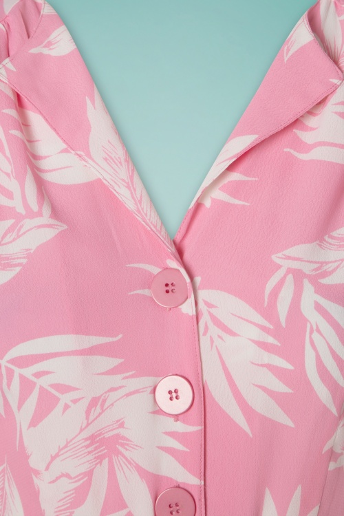The Seamstress of Bloomsbury - Lisa jurk in roze Hawaï 4