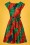 Palava - Beatrice Camellia Swing Dress Années 50 en Rouge et Vert 2