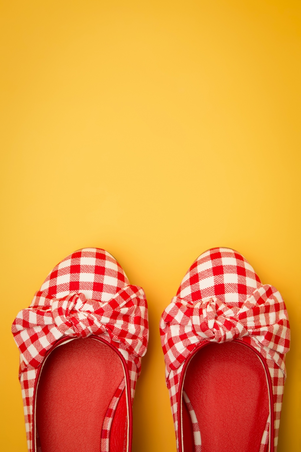 red and white flats