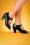 Lulu Hun - 50s Sharon Peeptoe Heels in Black 3