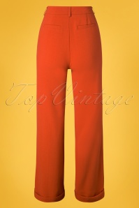 King Louie - 40s Ethel Woven Crepe Pants in Clay Red 3