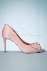 Ted Baker - 50s Nualas Blossom Satin Pumps in Light Pink 3
