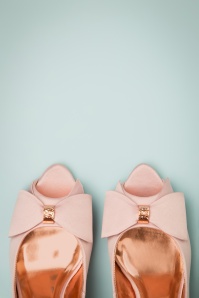 Ted Baker - 50s Nualas Blossom Satin Pumps in Light Pink 2
