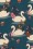 4FunkyFlavours - Stormy Swan Pencil Skirt Années 60 en Bleu 5