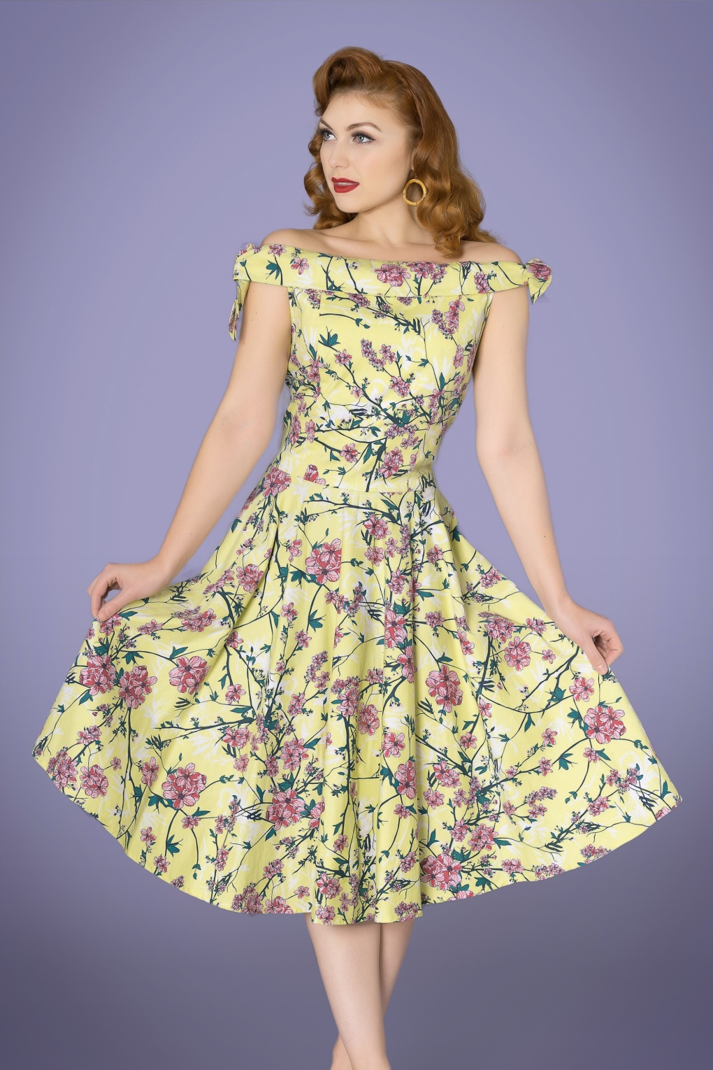 SWING DRESS IN LIME