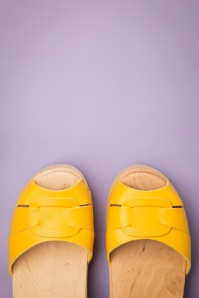 Lotta from Stockholm - Pippa Leather Clogs Années 60 en Jaune 2