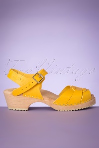 Lotta from Stockholm - Pippa Leather Clogs Années 60 en Jaune 3
