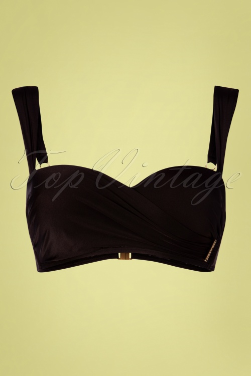 Marc & André Paris - 50s Aliyah Bikini Top in Black 2