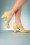 Miss L-Fire - Amber Mary Jane Pumps Années 40 en Jaune Pastel 3