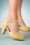 Miss L-Fire - 40s Amber Mary Jane Pumps in Pastel Yellow