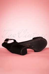 Tamaris - Suède sandalen voor alle gelegenheden in stijlvol zwart 5