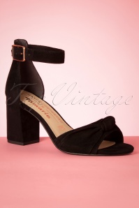 Tamaris - Suède sandalen voor alle gelegenheden in stijlvol zwart 2