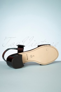 Tamaris - Trina Patent Sandals Années 60 en Noir 5
