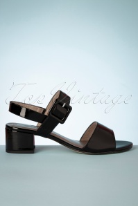 Tamaris - Trina Patent Sandals Années 60 en Noir 4