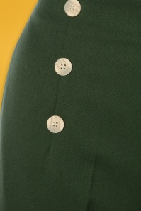 Banned Retro - Adventures Ahead Button Trousers Années 40 en Vert Sapin 4