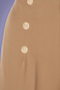 Banned Retro - 40s Adventures Ahead Button Trousers in Tan 4