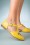 La Veintinueve - 60s Janis Leather Flats in Yellow