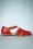 La Veintinueve - Sylvia Leather Flats Années 60 en Rouge 4