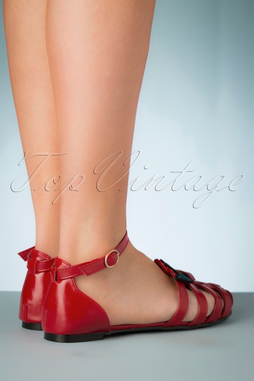 Lulu Hun - Phoebe Swallow sandalen in rood 5