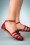 Lulu Hun - Phoebe Swallow Sandals Années 60 en Rouge 2