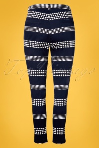 Banned Retro - 50s Sail Away Pencil Trousers in Navy 3