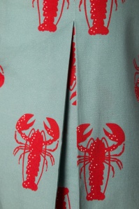 Banned Retro - Lobster Love Shorts Années 50 en Bleu 4