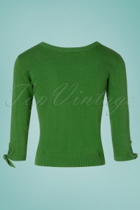 Collectif Clothing - 50s Sally Banana Cardigan in Green 4
