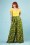 Collectif Clothing - Kiko Pineapple Slice Palazzo Trousers Années 50 en Vert 2