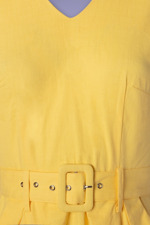 Collectif Clothing - 50s Mavis Swing Dress in Yellow 5