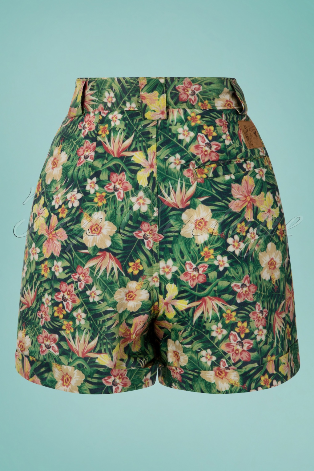 50s Tricia Tropical Shorts in Green