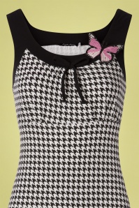 Tante Betsy - 60s Josephine Houndstooth Dress in Black 3