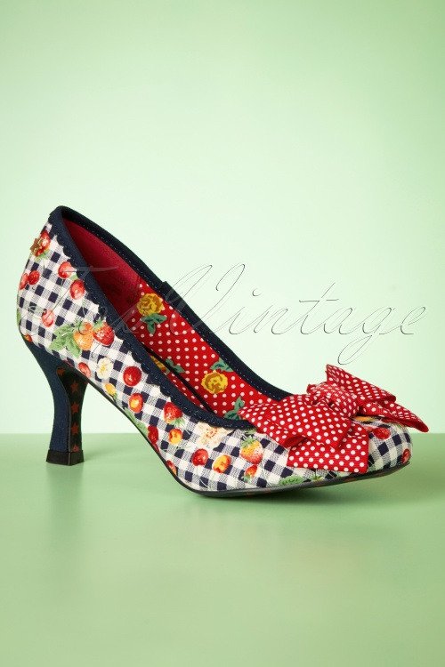 Joe Browns Couture - 50s Diva Pumps in Red and Navy 2