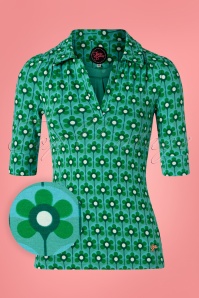 Tante Betsy - 60s Nellie Moddie Shirt in Green