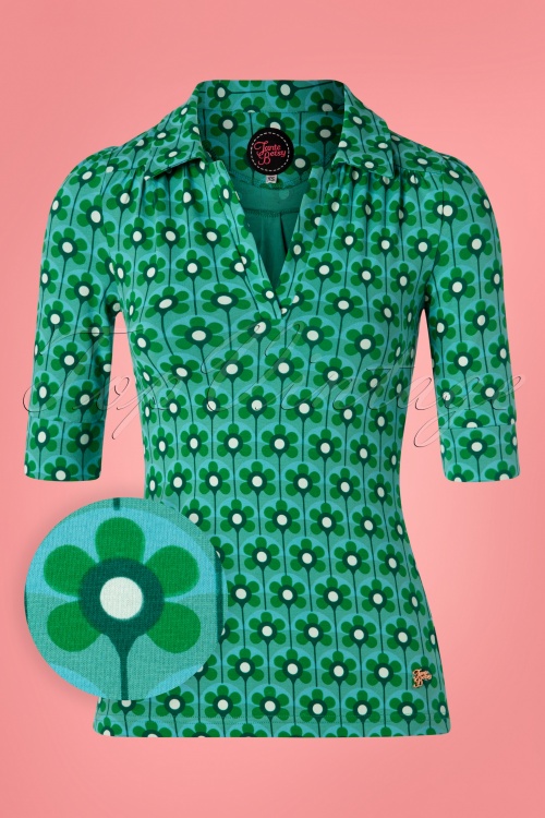 Tante Betsy - Nellie Moddie Shirt Années 60 en Vert