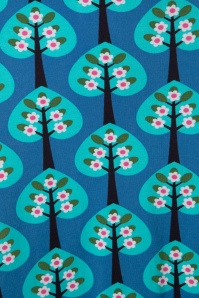 Tante Betsy - 60s Hearts Tree A-Line Skirt in Blue 3