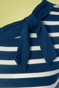 Fever - 50s Rita Striped Dress in Navy and Cream 3