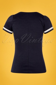 Steady Clothing - 50s Sailor Top in Navy 2