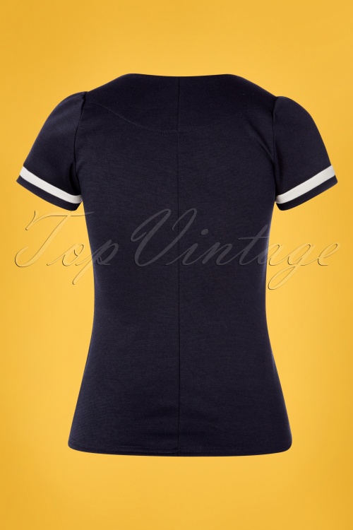Steady Clothing - 50s Sailor Top in Navy 2